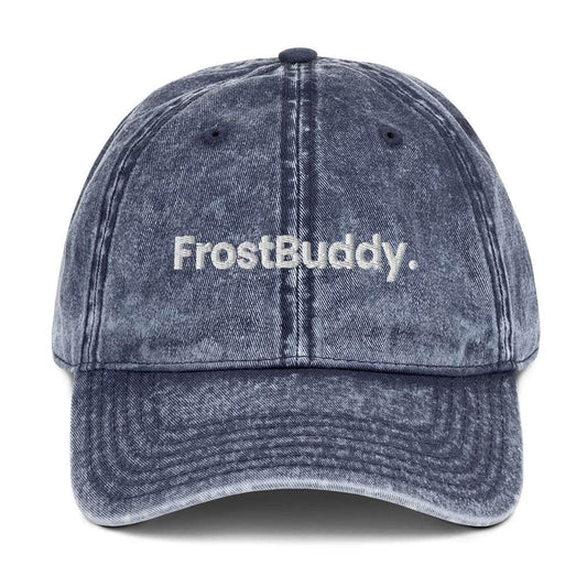 Frost Buddy Navy Logo Vintage Cotton Twill Cap #color_navy