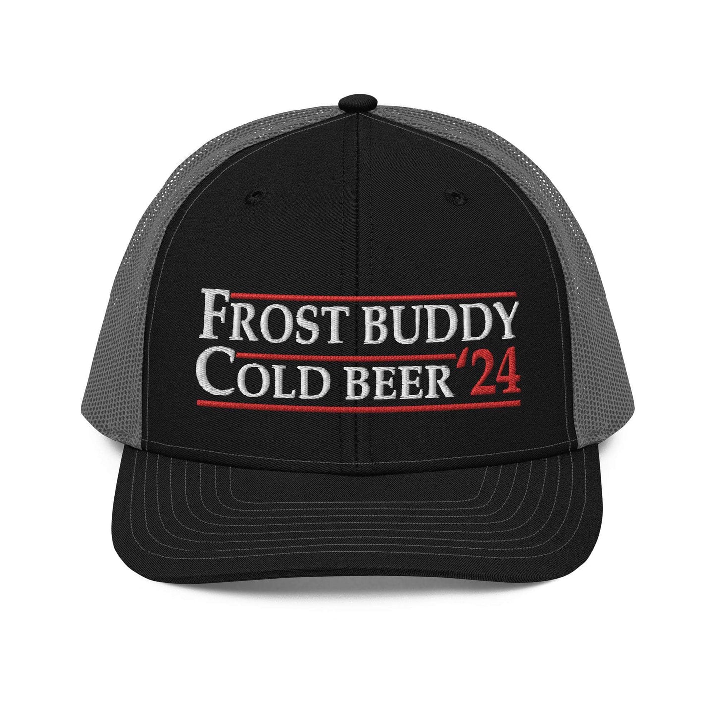 Frost Buddy Black / Charcoal Election Trucker Cap #color_black / charcoal