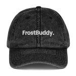 Frost Buddy Black Logo Vintage Cotton Twill Cap #color_black