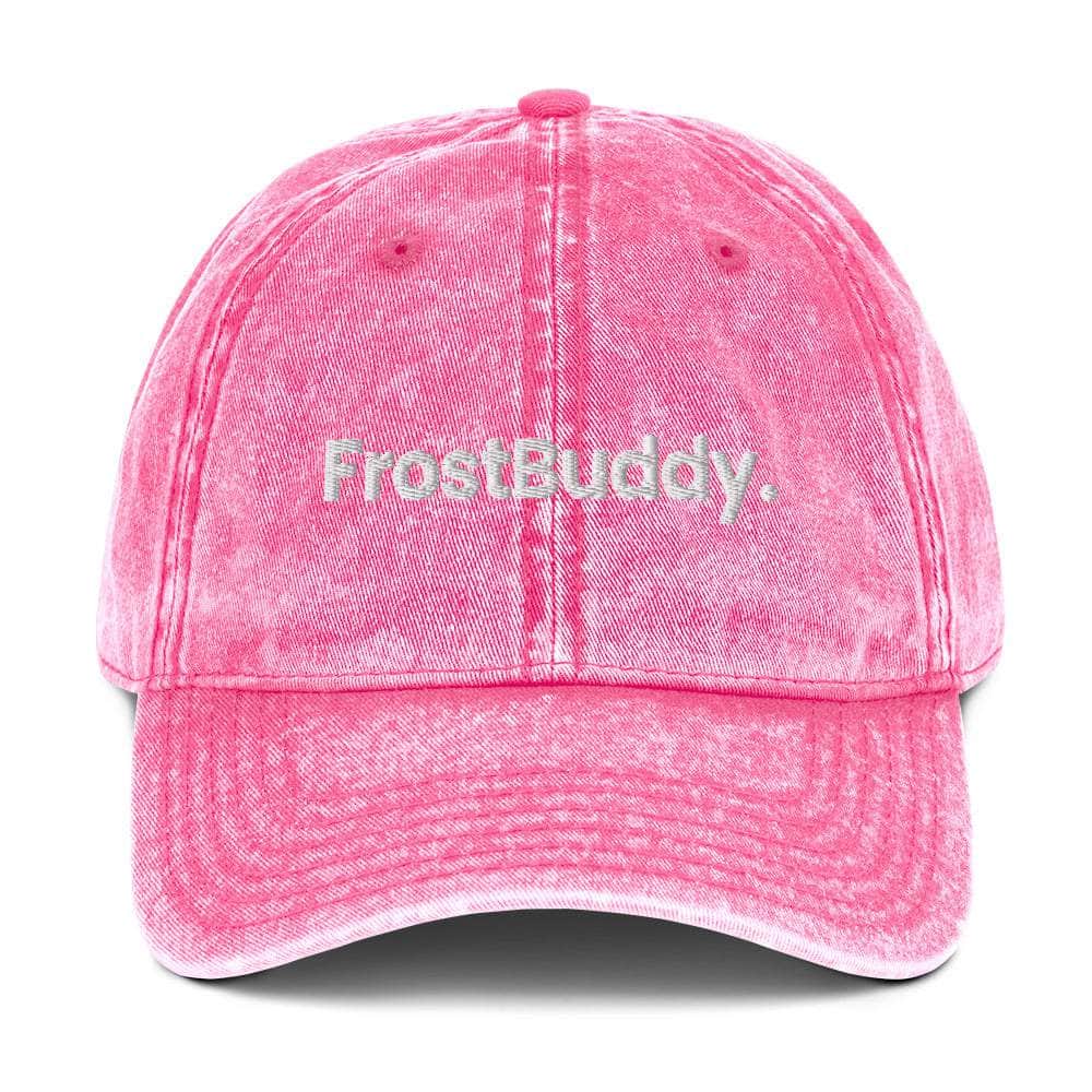 Frost Buddy Pink Logo Vintage Cotton Twill Cap #color_pink
